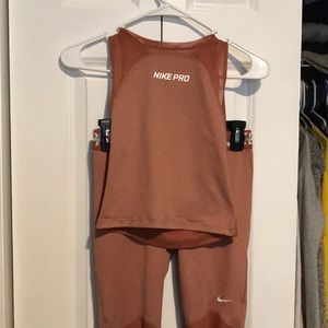 Nike Pro Burnt Orange Set